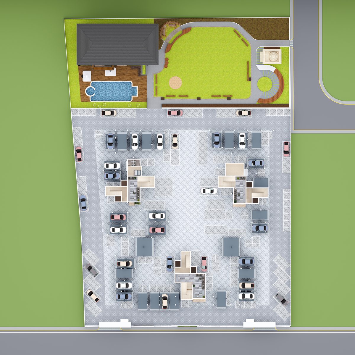 Palazzo Royal — Parking with Garden